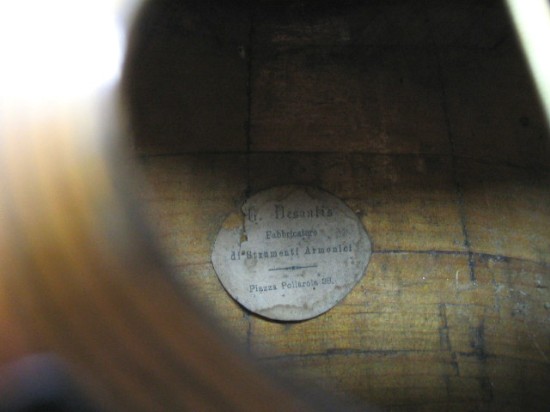 Mandolino GIOVANNI DE SANTIS - Roma